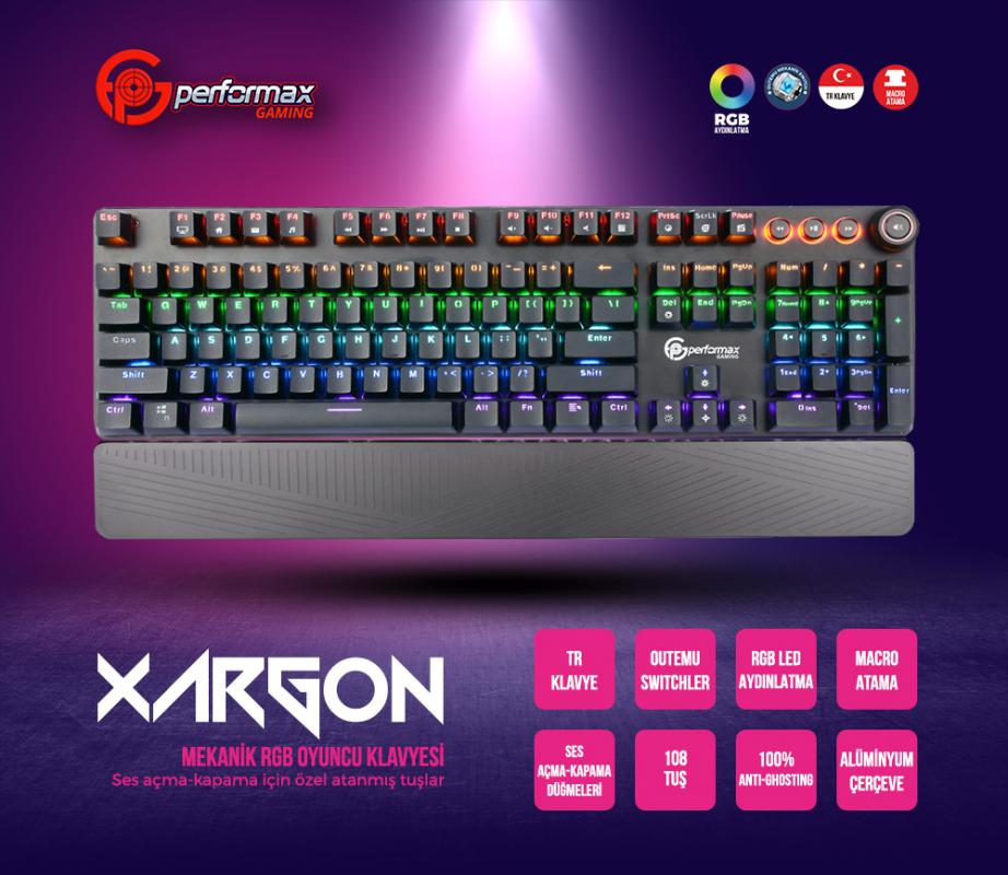 Performax-G Xargon Mekanik RGB Klavye Blue Swtc