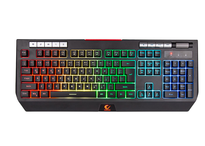 Rampage KB-R105 EXHERO Full RGB Ledli Outemu Blue Switch 5 Makro Tuşlu Standlı Gaming Oyuncu Klavyes