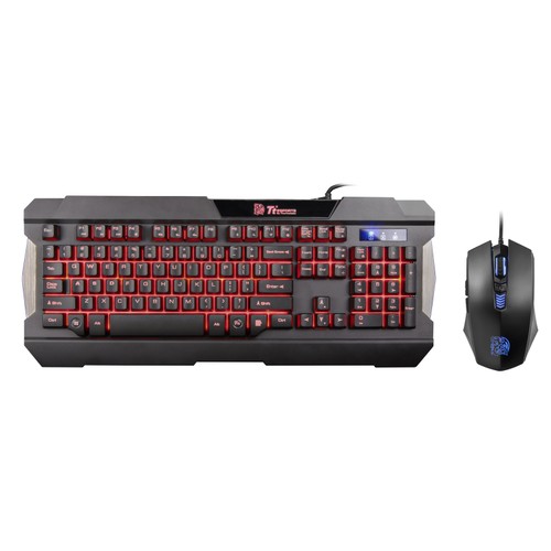 Thermaltake tts-kb-cmc-plbdtk-01tt  esports Commander Combo Kırmızı Led Türkçe Klavye Mouse Seti