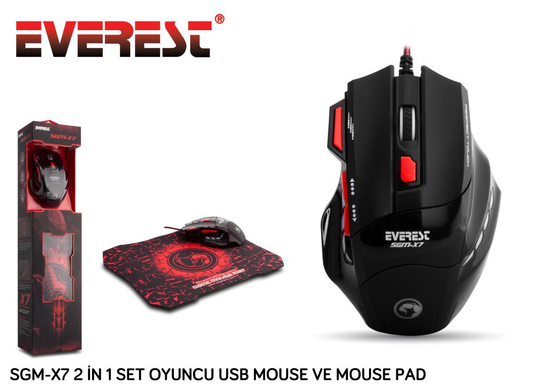 Everest SGM-X7 Usb Siyah Kablolu Gaming Mouse