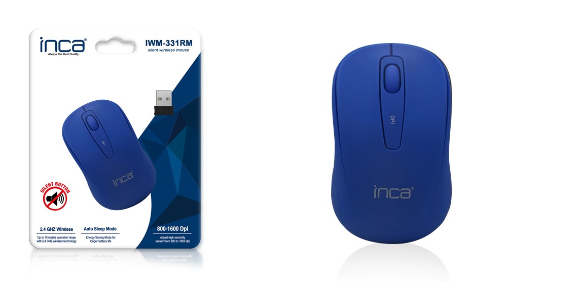 Inca Mavi Iwm-331Rm Silent Wireless Mouse Sessiz