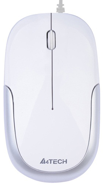 A4 Tech D-110-2 Beyaz Gümüş Usb Kablolu Mouse