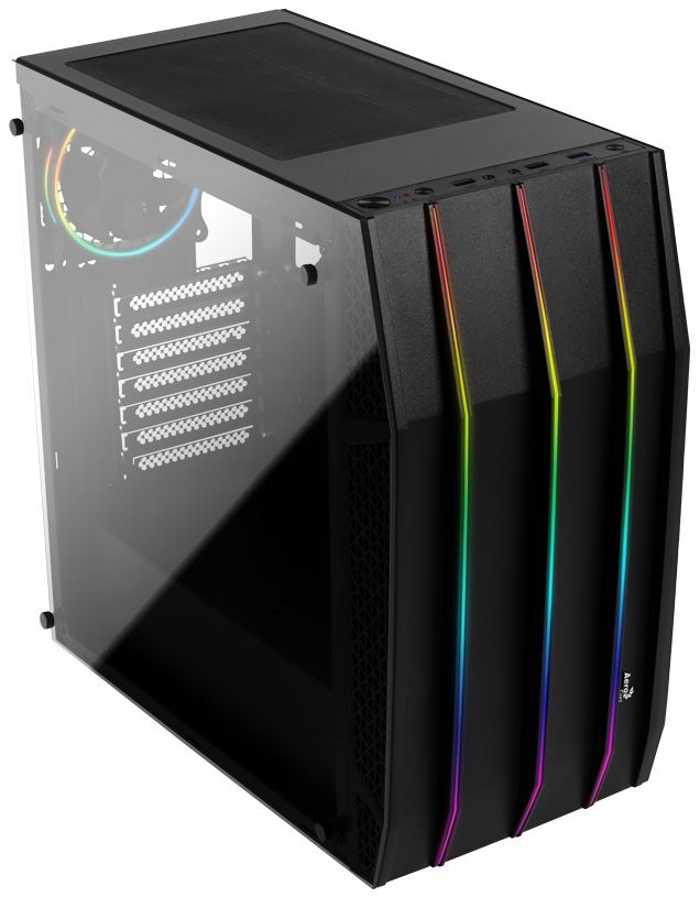 Aeocool Klaw RGB Tempered Glass 3x12cm Fan ATX Oyuncu Kasası