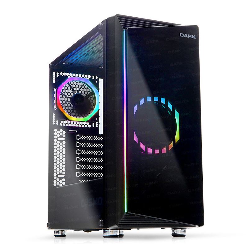 Dark COSMOS 500w 80+ 2x12cm Dual ARGB Fan USB3.0 T-Glass ATX Oyuncu Kasa