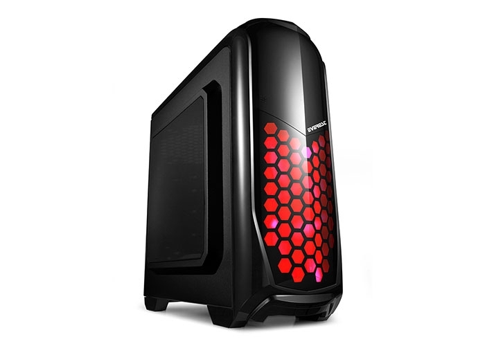 Everest Rampage Armego Siyah 2-12cm Fan Red LED Fa Bilgisayar Kasası