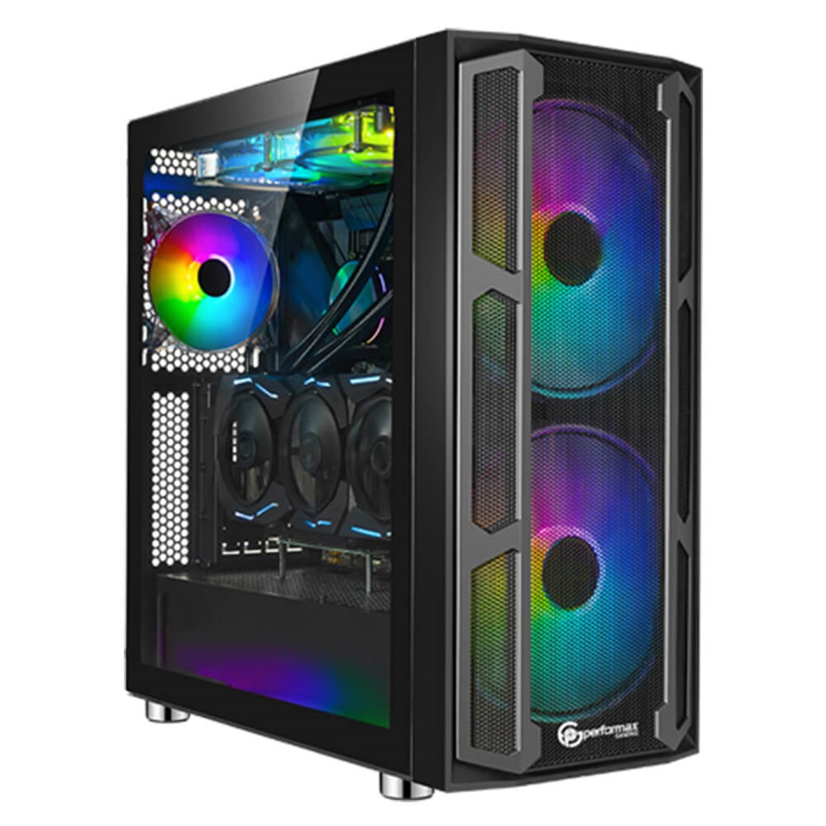 Performax Tyrant Siyah Temperli Cam ARGB 3xFan E-ATX Gaming Oyuncu Kasa