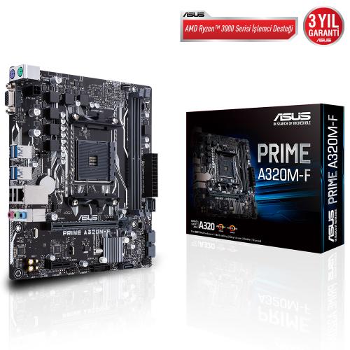 Asus Prime A320M-F AMD AM4 32GB DDR4 3200MHz Vga mATX Anakart