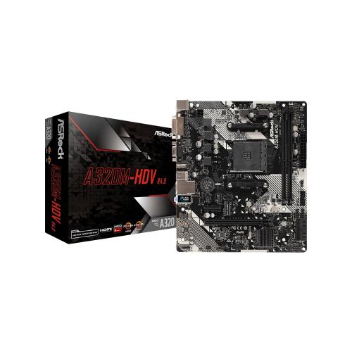 ASRock A320M-HDVR4 Socket AM4, DDR4 3200MHz+(OC), Ultra M.2, USB 3.1 Anakart