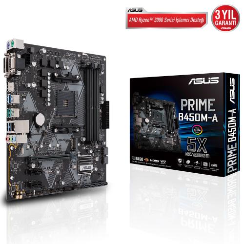 Asus Prime B450M-A Amd B450 Socket Am4 Ryzen™ Ddr4 4400Mhz(O.C.) M.2 Anakart