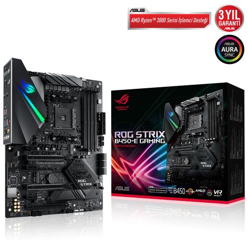 Asus Rog Strix B450-E Gaming AMD B450 Soket AM4 DDR4 4400(OC)MHz ATX Gaming (Oyuncu) Anakart