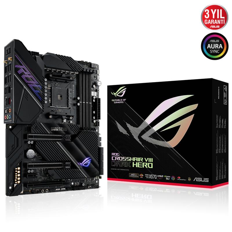 Asus Rog Crosshair VIII Dark Hero AMD AM4 Ddr4 M2 ATX Anakart