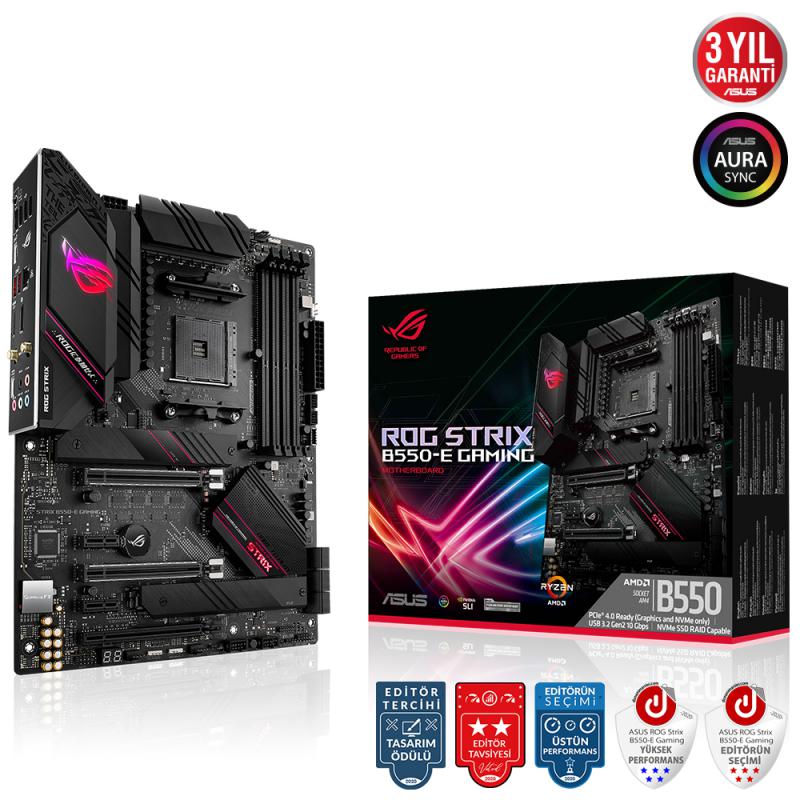 Asus Rog Strix B550-E Gaming AMD AM4 3.Nesil DDR4 DP HDMI Anakart