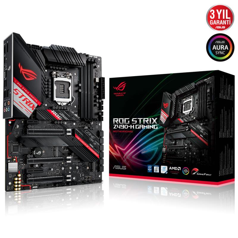 Asus Rog Strix Z490-H Gaming Intel 10.Nesil DDR4 Dp Hdmi Usb3.1 Anakart