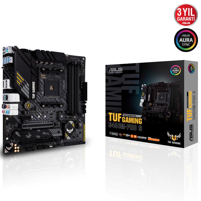 Asus Tuf Gaming B450M-Pro S AMD DDR4 4400MHz M2 Dp-Hdmi mATX Anakart