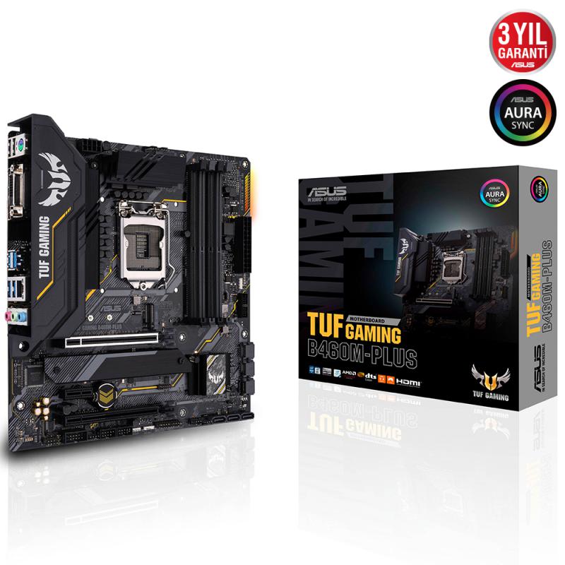 Asus Tuf Gaming B460M-Plus Intel 10.Nesil DDR4 Dvi-Hdmi-Dp M2 Anakart