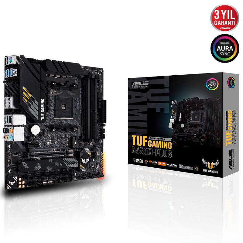 Asus Tuf Gaming B550M-Plus AMD AM4 3.Nesil DDR4 DP HDMI Anakart