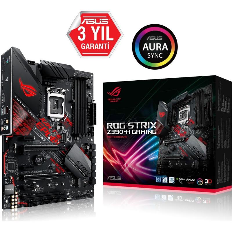 Asus Rog Strix Z390-H Gaming Intel Z390 4266Mhz Dd Anakart