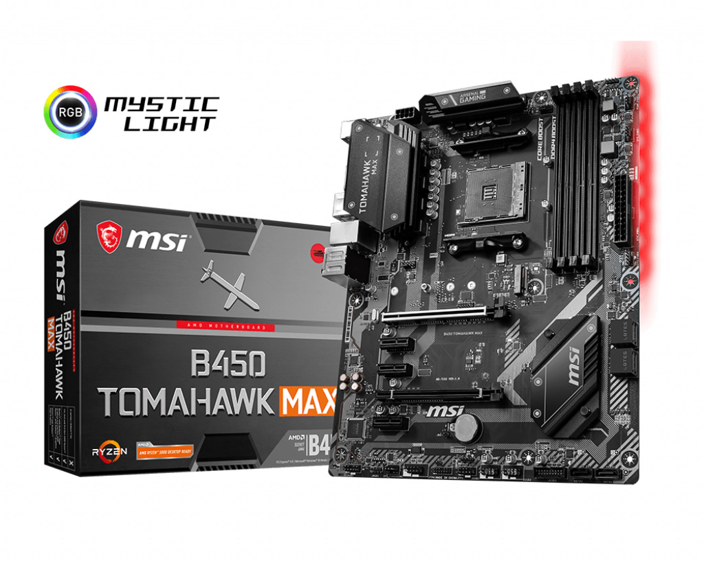 Msı B450 Tomahawk Max Am4 Ddr4 3466(Oc) Dvı Hdmı M.2 Usb3.2 Rgb Atx Anakart