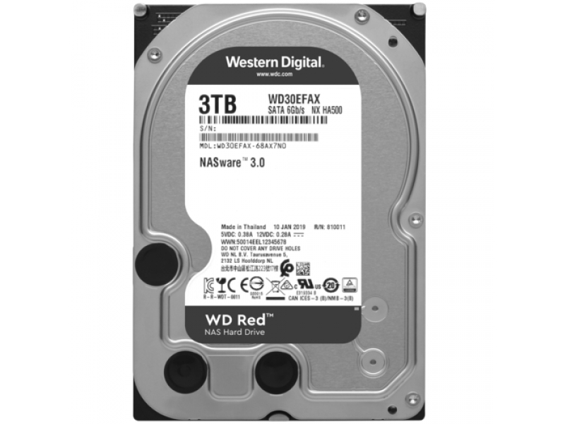 Wd 3Tb Red 3,5 256Mb 5400Rpm Wd30Efax Harddisk