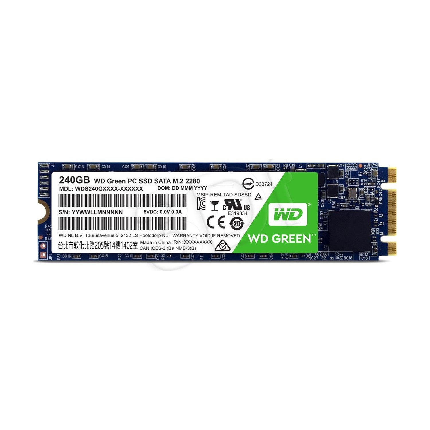 Wd 240Gb Sata Green M.2 Ssd Wds240G2G0B Harddisk