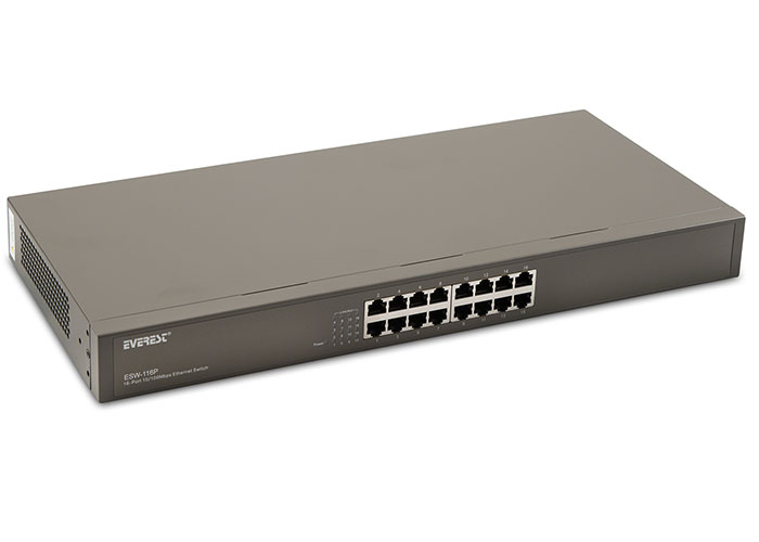 Everest ESW-116P 16 Port 10-100Mbps Switch Hub