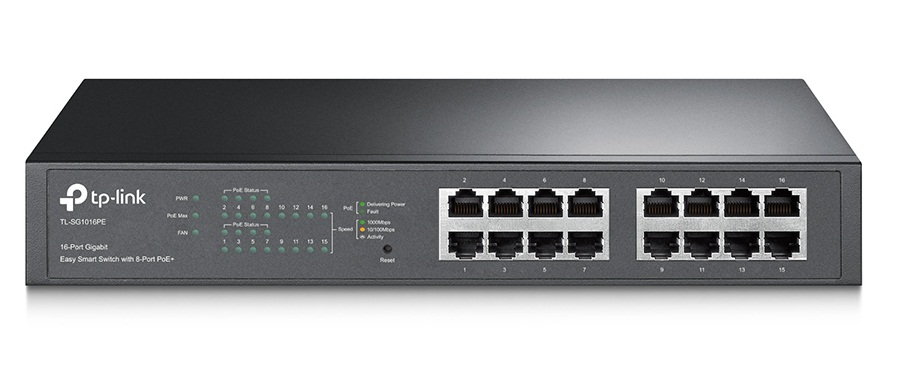 Tp-Link TL-SG1016PE 8 Port Poe+ 16 Port 10-100-1000 Mbps Switch Çelik Kasa Rack Mount