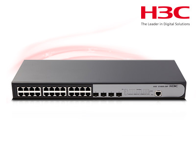 H3C 9801A1Q8 S1850-28P 24 Port 10-100-1000 Mbps + 4 Port SFP