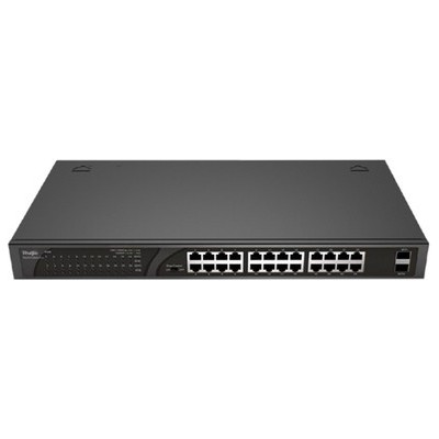 Ruijie-Reyee RG-ES126G-LP-L  24 Port  POE+ RJ45 10-100-1000 Mbps Gbit + 2 Port Gbit SFP 180W