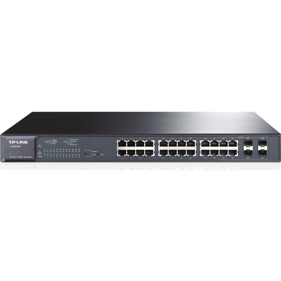 Tp-Link T1600G-28PS 24 Port Poe+ 10-100-1000 Mbps Switch 4 Port SFP Çelik Kasa Rack Mount