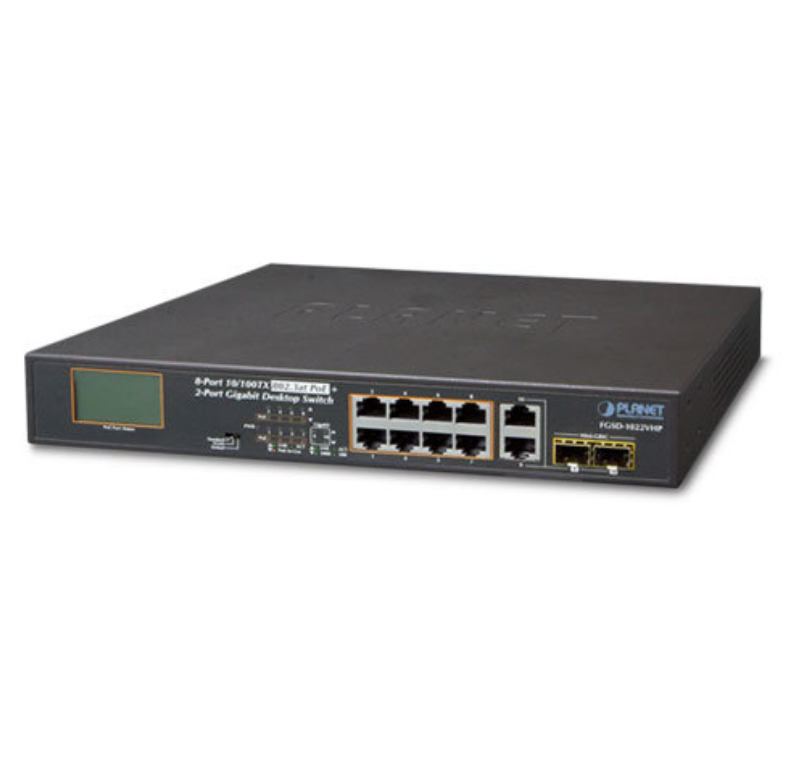 Planet 8-Port 10-100TX IEEE 802.3at-af PoE+ Inject