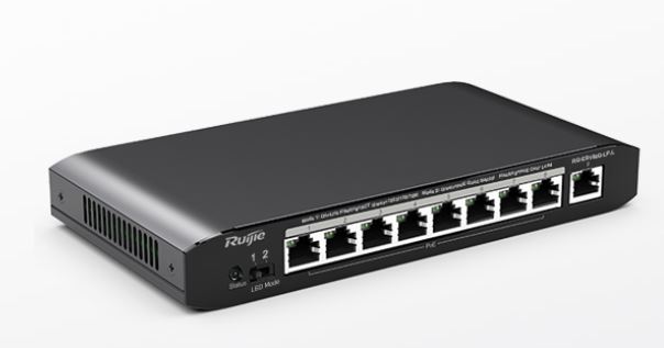 Ruijie-Reyee RG-ES109G-LP-L  8 Port  POE+ 10-100-1000Mbps + 1 Port 10-100-1000Mbps 54W