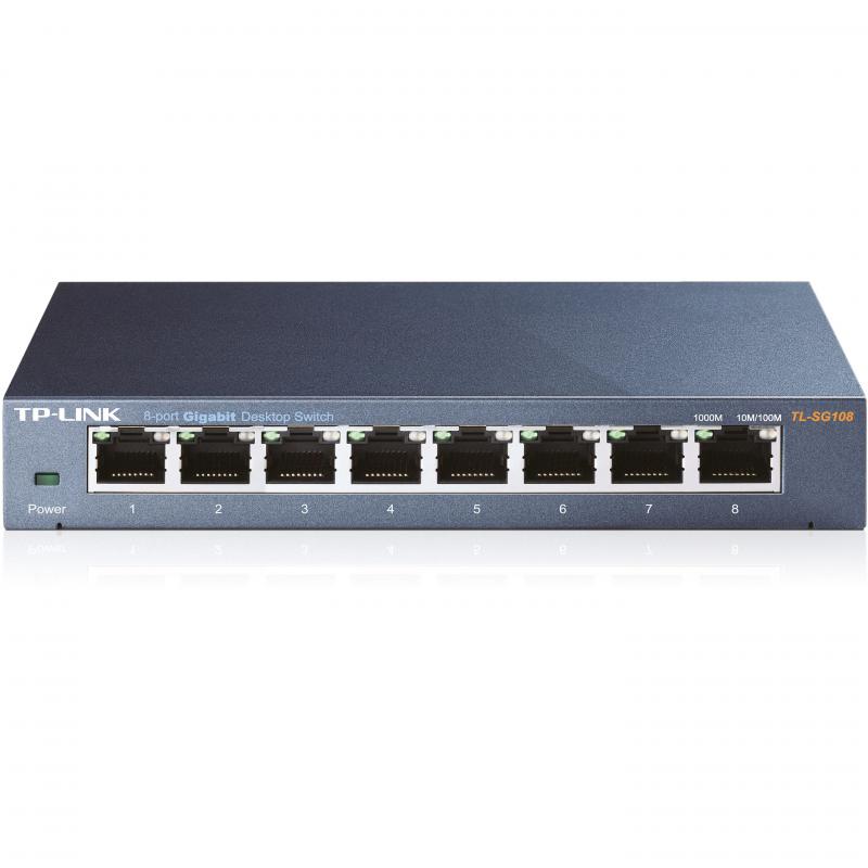 Tp-Link TL-SG108 8 Port 10-100-1000 Mbps Switch Çelik Kasa