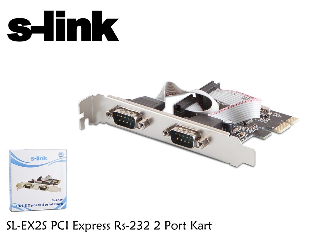 S-link SL-EX2S rs232 2port Pcı Express Kart Kutusuz