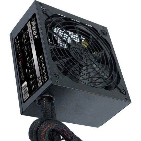 Power Boost 1200W Siyah, 90+ 14cm fanlı APFC Güç Kaynağı