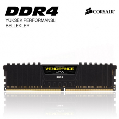 CORSAIR Vengeance LPX (CMK16GX4M1A2400C16) 16GB DDR4 2400Mhz Bellek Pc Ram