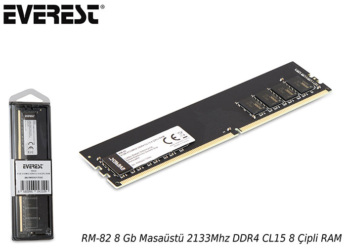 Everest Rm-82 8 Gb Masaüstü 2133Mhz Ddr4 Cl15 8 Çi Pc Ram