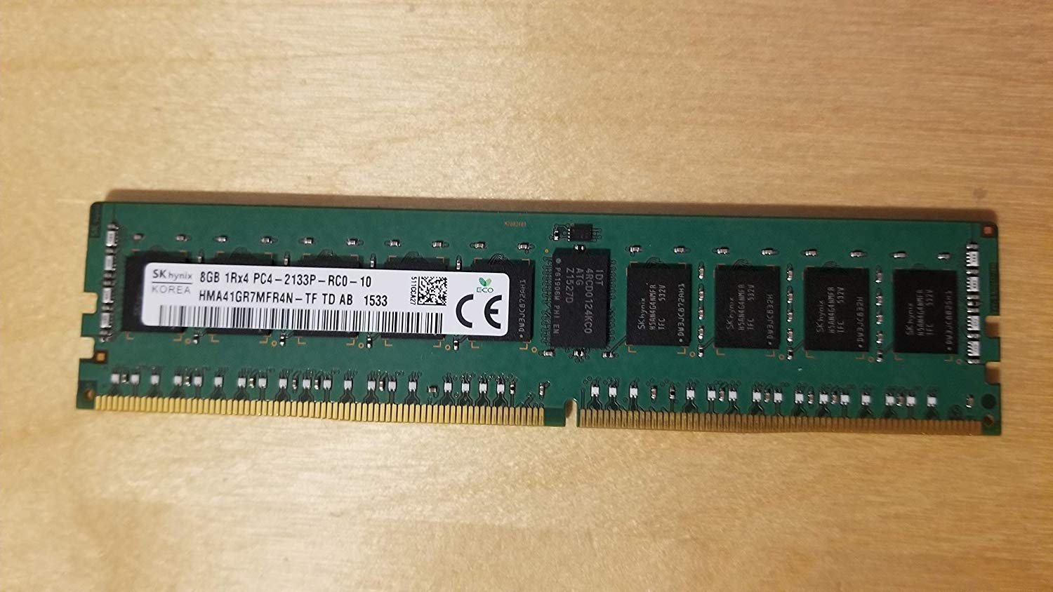 Hynix 8GB (1x8GB) PC3-12800 1600MHz ECC Dual Rank UDIMM LP Memory