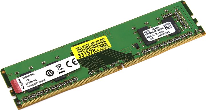 Kıngston Ddr4 4Gb 2400Mhz Pc Ram Kvr24N17S6-4 Pc Ram