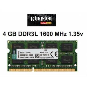 Kıngston 4Gb 1600 Mhz 1,35V Cl 11 Kvr16Ls11-4 Kutulu Notebook Ram