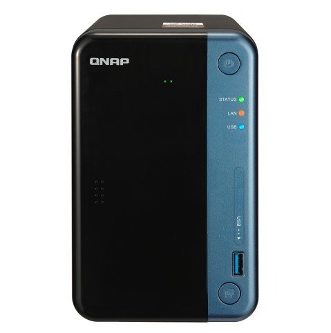 Qnap TS-253B 8TB,HDD,SSD, Serial ATA III, 4000 GB, 2.5-3.5’’ Ethernet LAN Bağlantısı Dikey (Tower) Siyah NAS Çoklu Depolama Ünitesi