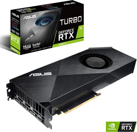 Asus Geforce Turbo-Rtx2080Tı-11G 11Gb Gddr6 352Bit 1545Mhz 1Xhdmı 2Xdp 1Xtype-C Ekran Kartı