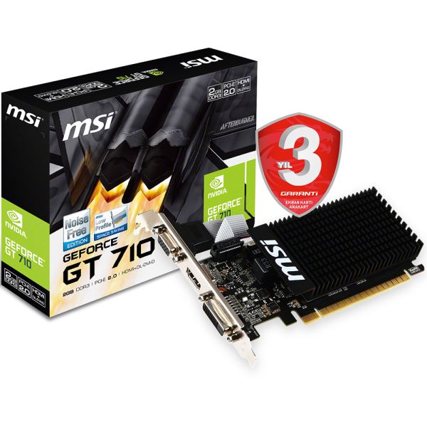 Msi 1Gb Gt710 1Gd3h Lp (64Bit) Ddr3 Hdmı-Dvı-Vga Ekran Kartı