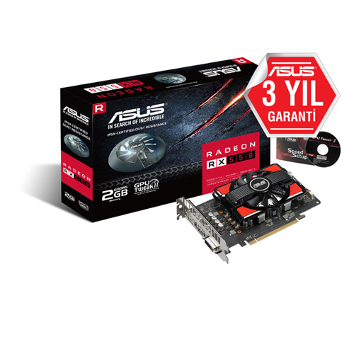 Asus Rx-550 2Gb Gddr5 128Bıt Dp-Hdmı-Dvı (Rx550-2G Ekran Kartı