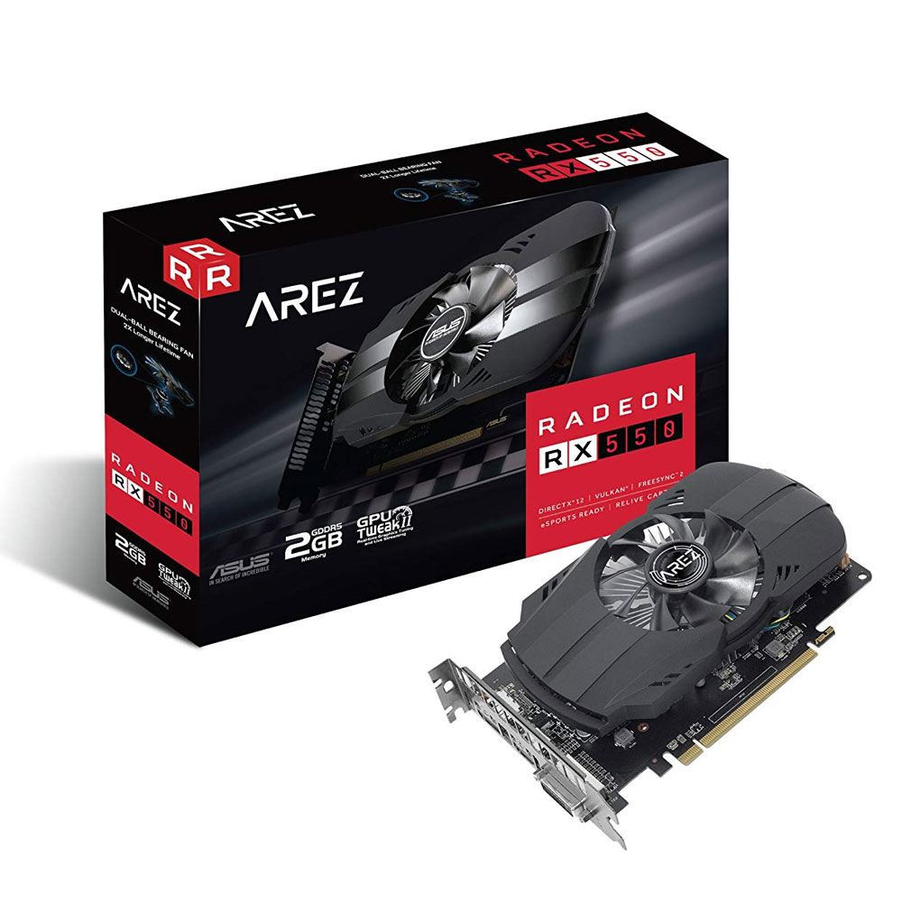 Asus Rx550 Arez Phoenix 2Gb Gddr5 128Bit Amd Radeon DX12 Ekran Kartı