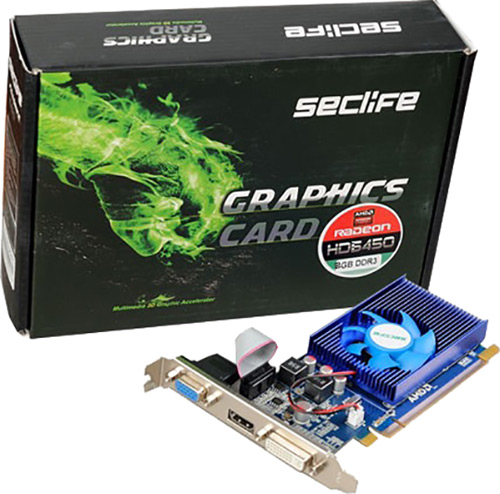 Seclife Radeon HD 6450 2GB DDR3 64Bit DVI HDMI VGA LP Single Fan Ekran Kartı