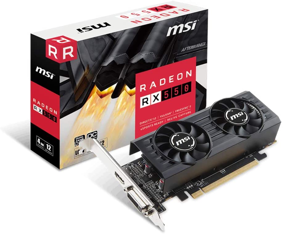 Msi 4GT LP Vga Radeon Rx 550 Oc Rx550 4Gb Gddr5 128B Dx12 Pcie 3.0 X16 (1Xdvi 1Xhdmi) Ekran Kartı