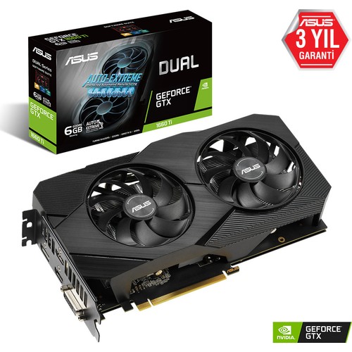 Asus Dual GeForce GTX 1660Ti Evo 6GB 192Bit GDDR6 DX(12) PCI-E 3.0 (DUAL-GTX1660TI-6G-EVO)