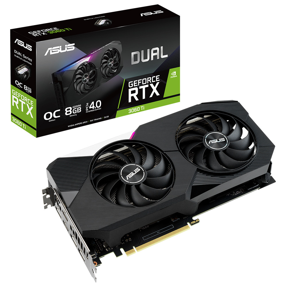 Asus GeForce RTX 3060 Ti DUAL OC 8GB GDDR6 256 Bit DUAL-RTX3060TI-O8G Ekran Kartı