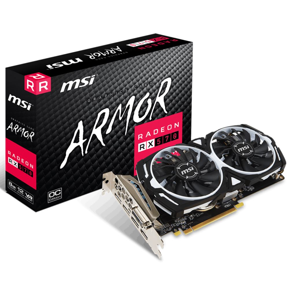 Msı Rx570 Armor 8Gb Oc Gddr5 256Bit Amd Radeon Dx12 Ekran Kartı