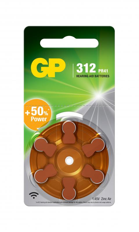 GP ZA312 1.4V Düğme Kulaklık Pili  6’lı Paket